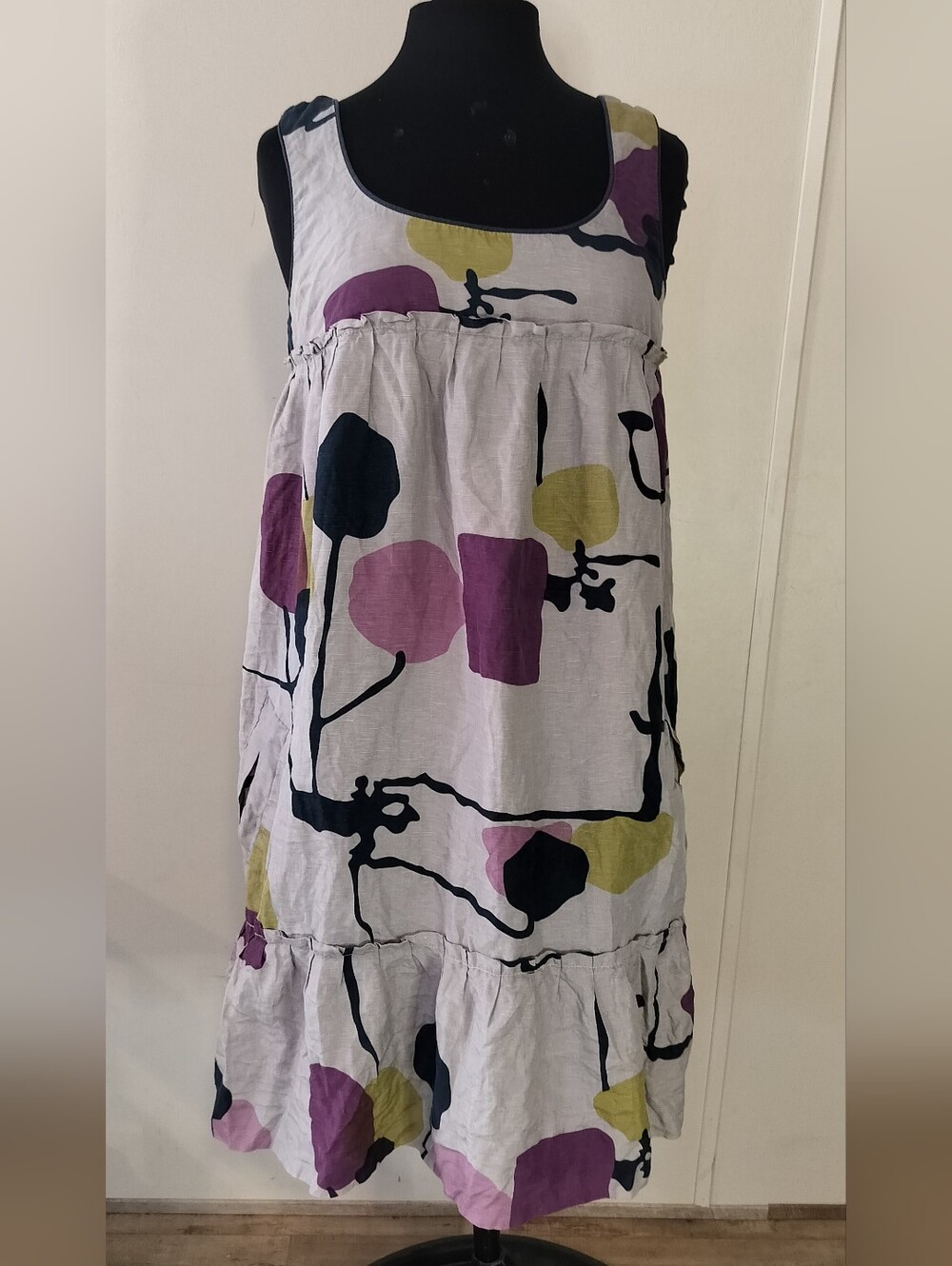 Mint Sleeveless Floral Sundress - Purple, Olive & Black